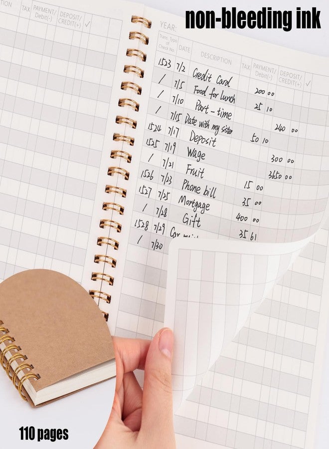 Koogel Accounting Ledger Book, Expense Tracker Notebook A5 Budget Bill Tracker Notebook for Home Budget Tracking Business Bookkeeping Personal Finance Planner, Income and Expense Log Book - Image 3